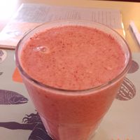 Vitamina nutritiva com leite vegetal at Dona Vitamina in Sao Paulo