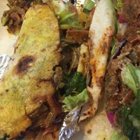 Seitan vs falafel  at Yaffa Falafel Box - Food Trailer in West London