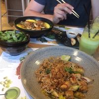 food and fresh juice at Wagamama in Frederiksberg