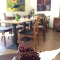 Vegan chocolate cherry cake   at Cafe Behring in Berlin