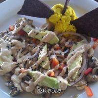 Avocado cheese scrabble at RAWvolution in Santa Monica