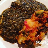 vegan buffet items  at Cafe Bombay in Atlanta