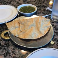 Pappadam and chutney  at Cafe Bombay in Atlanta