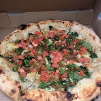 The “Artichoke”. Instead of spinach I ordered Kale. Easily 5 stars 😋 at Double Zero in New York City