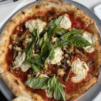 Spicy Arrabiata - shiitake bacon was delish! Not too spicy, just the right amount of kick. Maybe a little soggy from the oil, but worth every bite.  at Double Zero in New York City