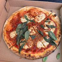 spicy sausage pizza at Double Zero in New York City