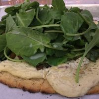 White truffle cashew cream arugula lemon vinaigrette gluten free pizza at Double Zero in New York City