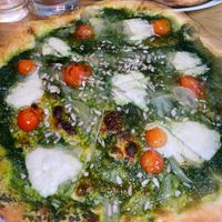 Again.. basil pesto pizza is my obsession ... it’s creamy and the sauce is incredible. Pretty close to cow’s milk ricotta! I’d do anything for this pizza  at Double Zero in New York City