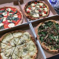 truffle, potato, pepperoni, and margherita  at Double Zero in New York City