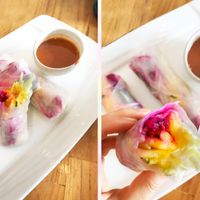 Raw fruit wraps! The Queen of Spring rolls!  at ARTillery in Siem Reap