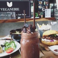 brownie smoothie  at Veganerie Concept - Benjasiri Park in Bangkok