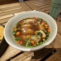 Dumpling soup at Veganerie Concept - Benjasiri Park in Bangkok