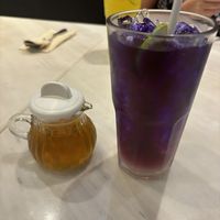 Butterfly Pea Lime drink  at Veganerie Concept - Benjasiri Park in Bangkok