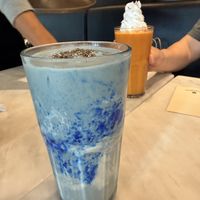 Blue spirulina  at Veganerie Concept - Benjasiri Park in Bangkok