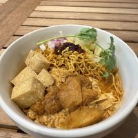 Khao Soi with Tofu Noodles  at Veganerie Concept - Benjasiri Park in Bangkok