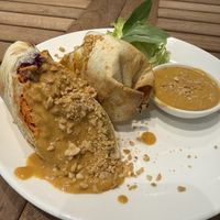 Tofu Satay wrap  at Veganerie Concept - Benjasiri Park in Bangkok