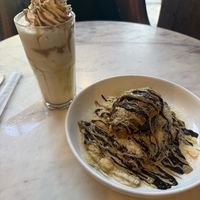 dubai croissant. carmel shake  at Veganerie Concept - Benjasiri Park in Bangkok