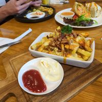 Cheesy fries at Veganerie Concept - Benjasiri Park in Bangkok