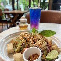 Tofu pad Thai  at Veganerie Concept - Benjasiri Park in Bangkok