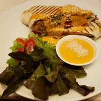 Pesto panini at Veganerie Concept - Benjasiri Park in Bangkok