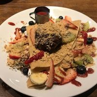 crepe with fruit at Veganerie Concept - Benjasiri Park in Bangkok