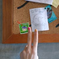 note board at Veganerie Concept - Benjasiri Park in Bangkok