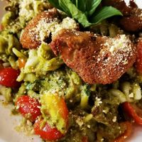 Fried lion's mane.. at Veganerie Concept - Benjasiri Park in Bangkok