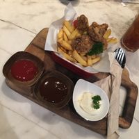 Fried Chicken pieces at Veganerie Concept - Benjasiri Park in Bangkok