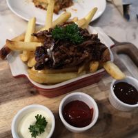 Loaded fries at Veganerie Concept - Benjasiri Park in Bangkok