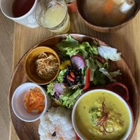 Curry lunch set yum!   at Musubi Cafe in Kyoto