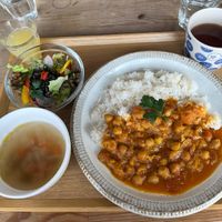 Chickpea curry  at Musubi Cafe in Kyoto