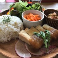 Vegan set at Musubi Cafe in Kyoto