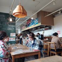 Inside at Musubi Cafe in Kyoto
