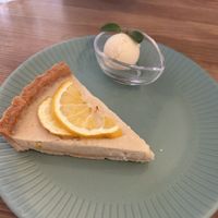Lemon cakee  at Musubi Cafe in Kyoto