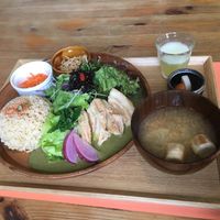 Veg lunch set at Musubi Cafe in Kyoto