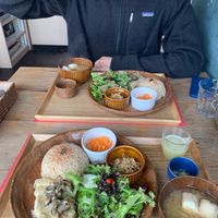 Vegan lunch set at Musubi Cafe in Kyoto