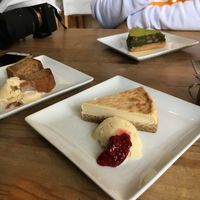 Vegan cheese cake  at Musubi Cafe in Kyoto