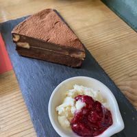 Vegan chocolate cake at Musubi Cafe in Kyoto