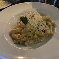 Veg Papalina pasta - with vegan beef strips, leek and mushrooms   at Feca in Stockholm