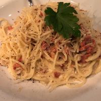 Vegan carbonara, yum!! at Feca in Stockholm