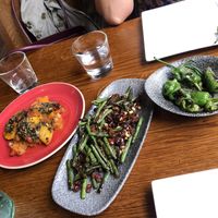 Padron peppers, and two other tapas dishes at Ambiente Tapas - Fossgate in York