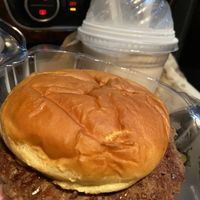 Vegan vanilla shake and impossible burger  at Elevation Burger in Rye Brook