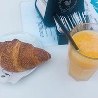 Croissant and juice  at MiaGola Caffe - Giovanni Amendola in Turin