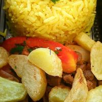 Lomo de soya salteada at NinaWarmi in Lima