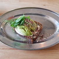 Small but tasty avocado on toast at Hapi in Napier