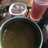 Meal of the day came with a big soup, desert and a juice    at Tulsi Plant Based in Envigado