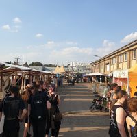 Heatwave caused small turnout at The Green Market Berlin in Berlin