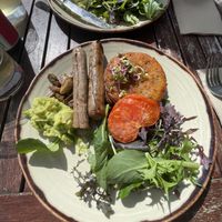 Vegan fry up  at Postmasters in Arrowtown