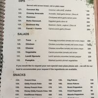 The Juice Shack Menu 1 at The Juice Shack  in Varkala