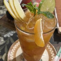 Mango pineapple coconut water strawberry   at Emporio com Arte in Foz Do Iguacu